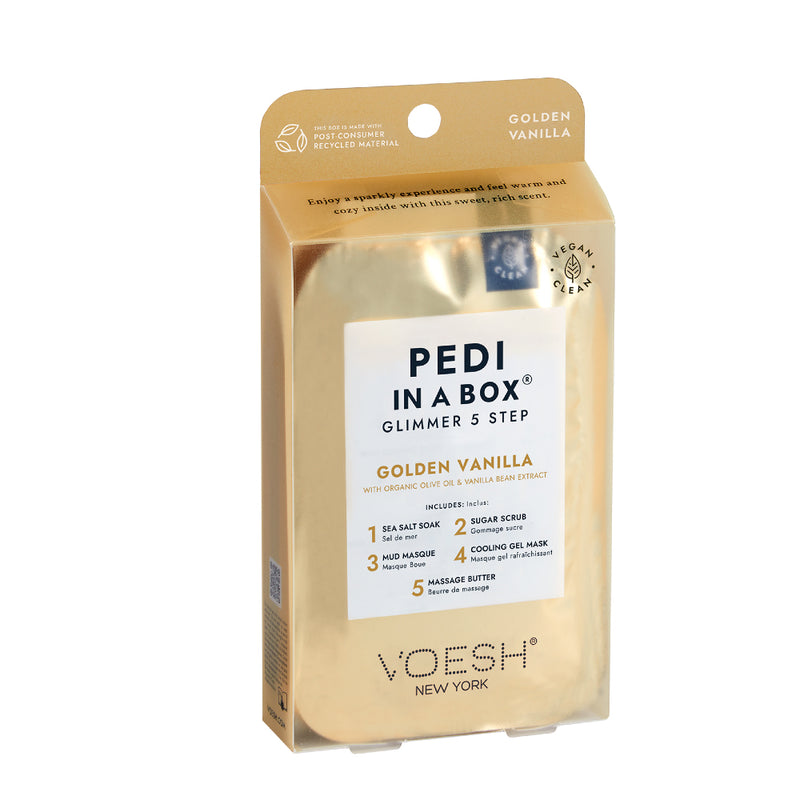 Voesh Pedi In A Box Glimmer 5 Step - Golden Vanilla