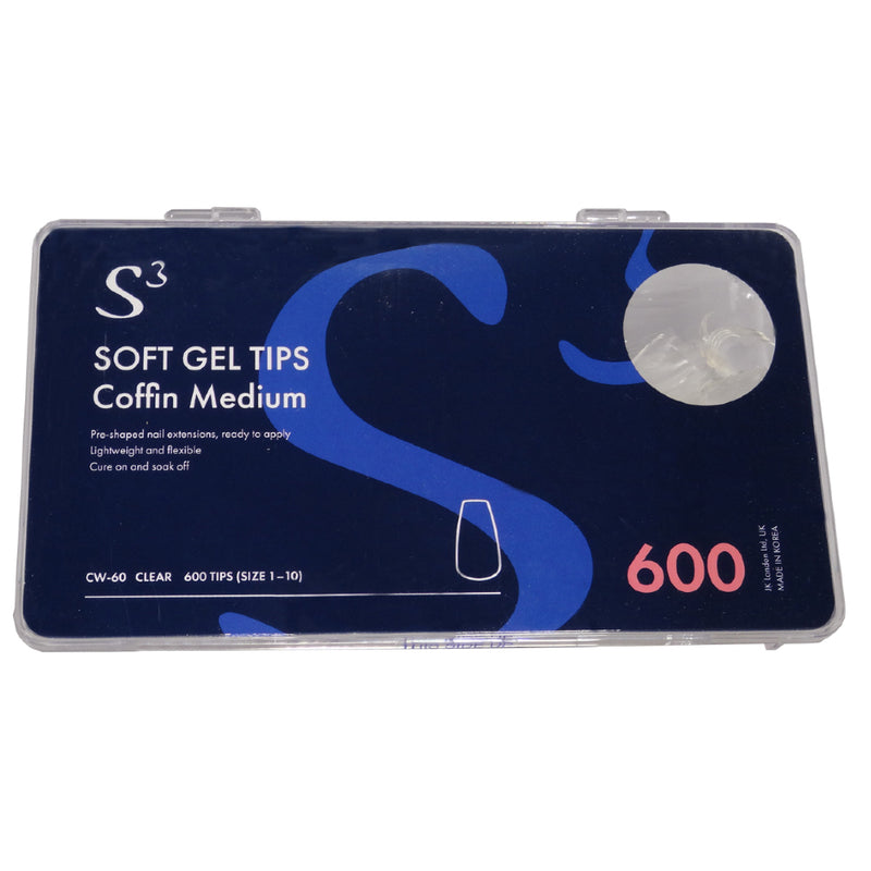 Soft Gel Tips - Coffin Medium Box