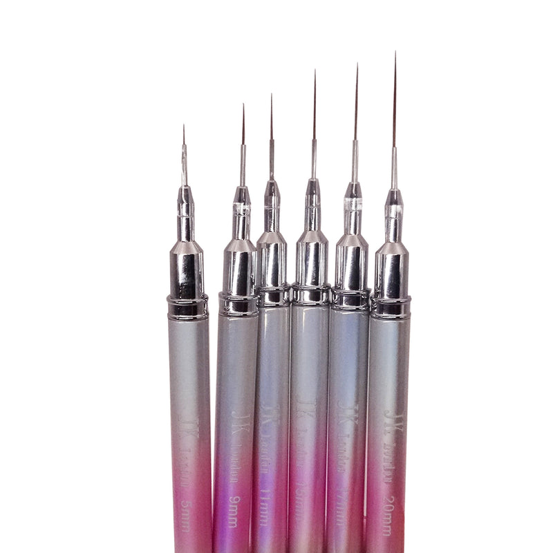 Nail Art Brushes - 6 Pack