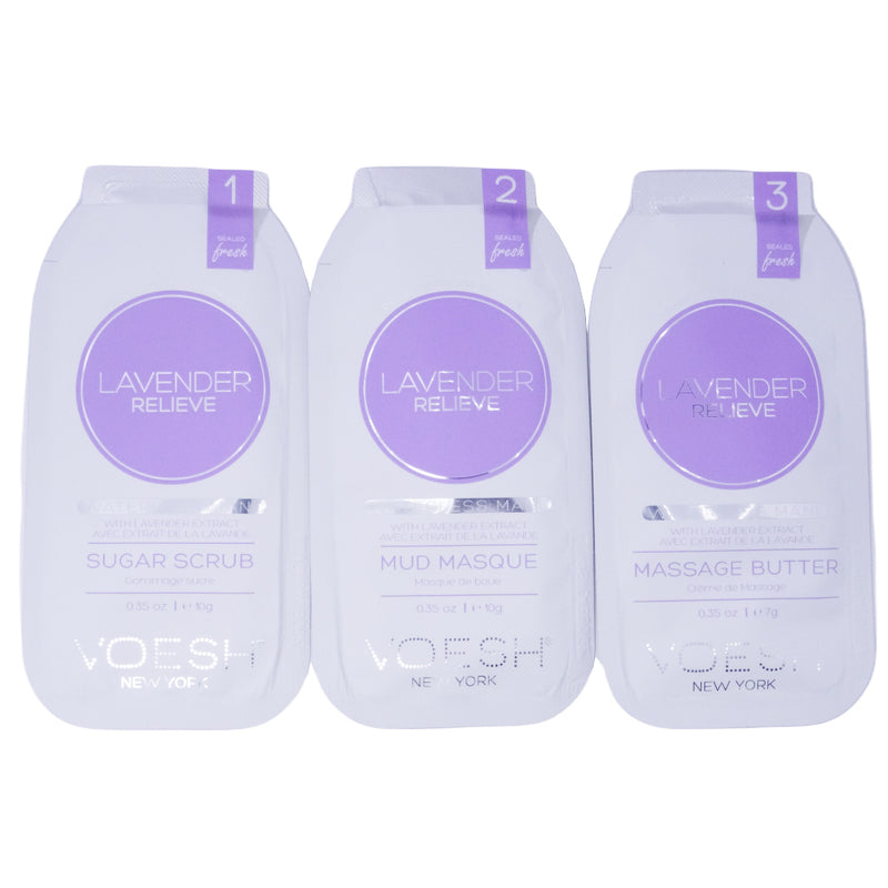 Voesh Mani In A Box Waterless 3 Step - Lavender Relieve