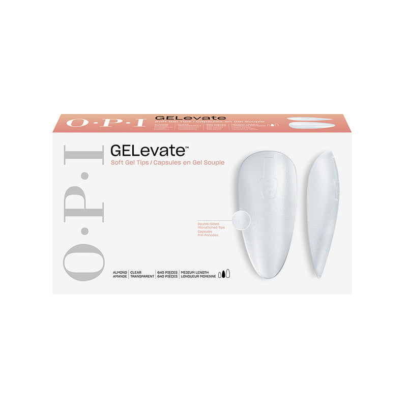 OPI Gelevate Soft Gel Tips - Medium Clear Almond