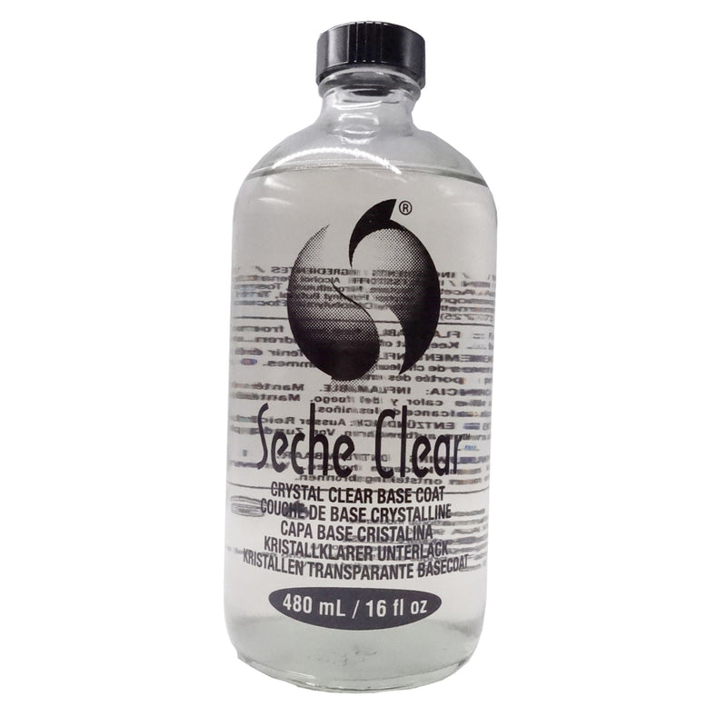 Seche Clear Crystal Clear Base Coat 16oz + 4 Bottles 0.5oz