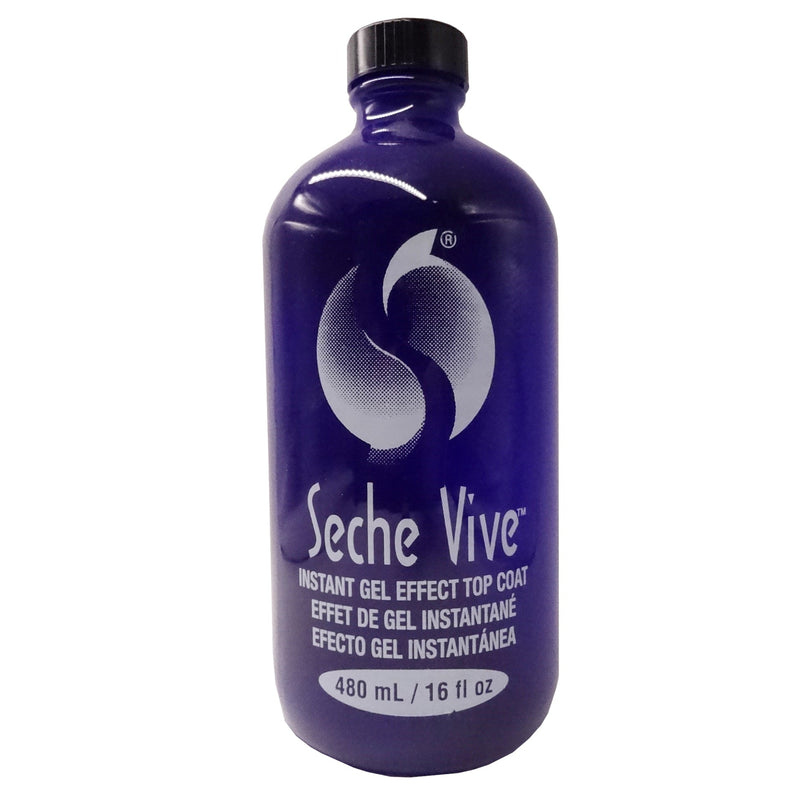 Seche Vive Gel Instant Effect Top Coat 16oz + 4 Bottles 0.5oz