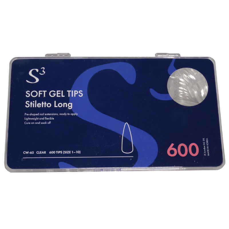 Soft Gel Tips - Stiletto Long Box
