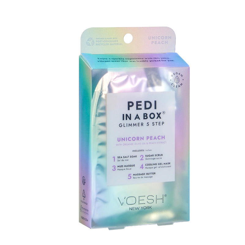 Voesh Pedi In A Box Glimmer 5 Step - Unicorn Peach