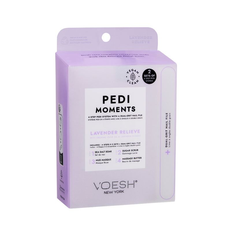 Voesh Pedi Moments - (Double Pedi & Nail File) Lavender Relieve