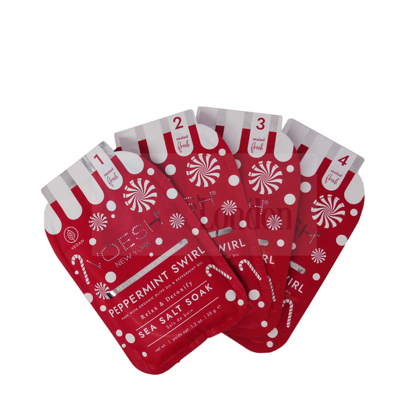 Voesh Pedi In A Box Deluxe 4 Step - Peppermint Swirl Packets