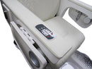 Massage chair with control panel on a white background
