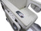 Massage chair with control panel on a white background