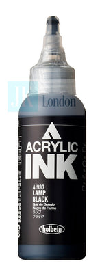 Holbein Acrylic Ink - Lamp Black 100ml