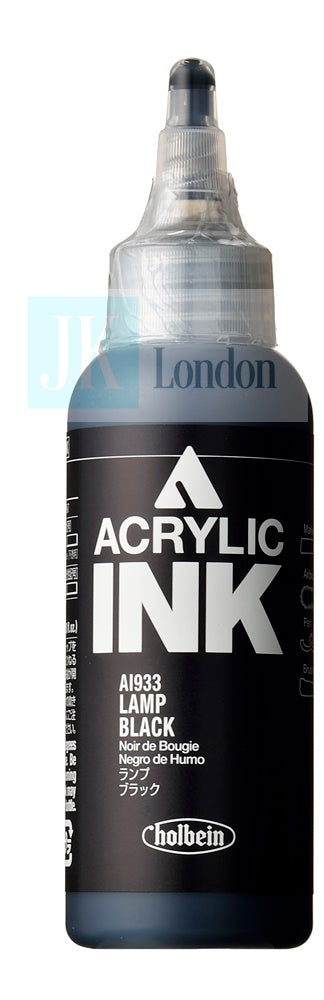 Holbein Acrylic Ink - Lamp Black 100ml