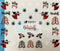 Christmas Nail Art Stickers metalic red