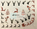 Christmas Nail Art Stickers metalic red